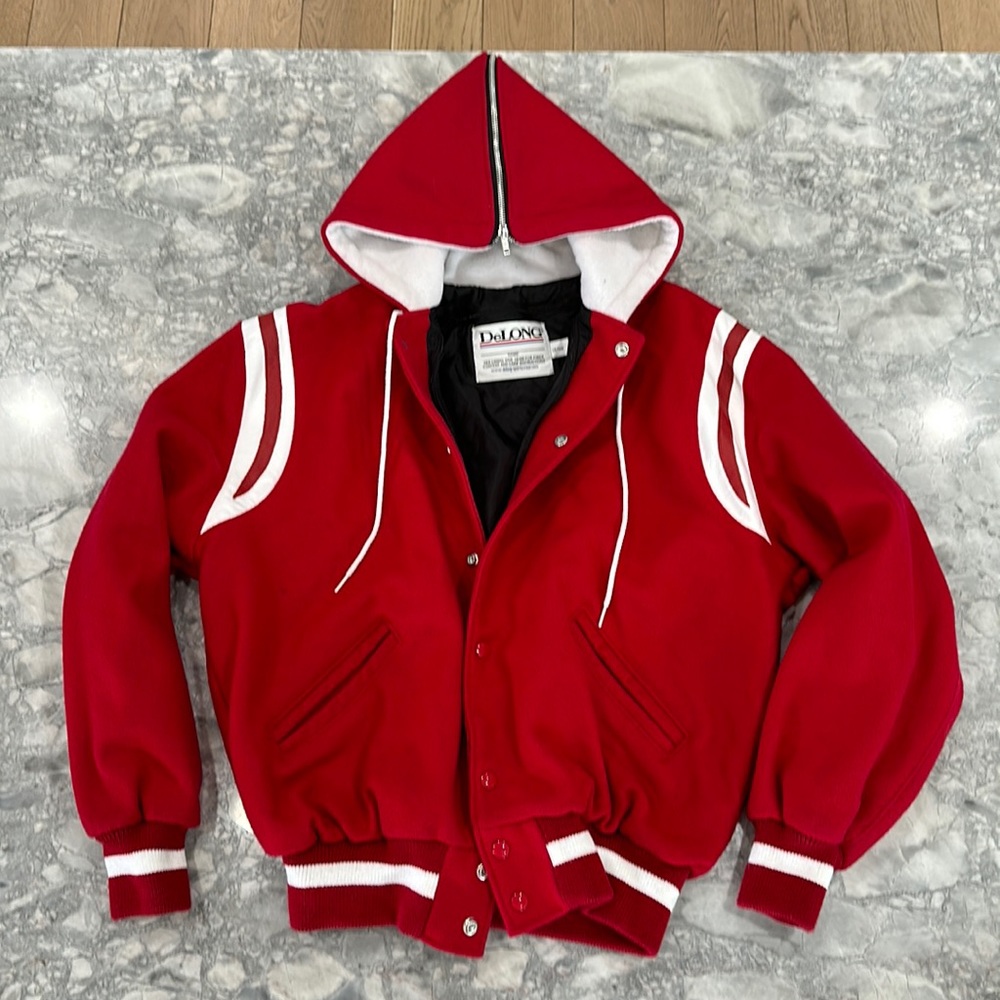 DeLong Red Varsity Jacket